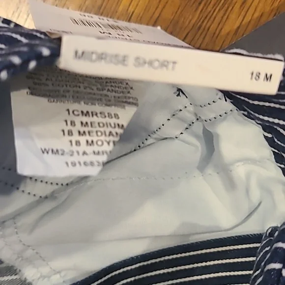 Lee | Retro Stripe Denim Railroad MidRise Shorts Size 18 - Picture 6 of 7